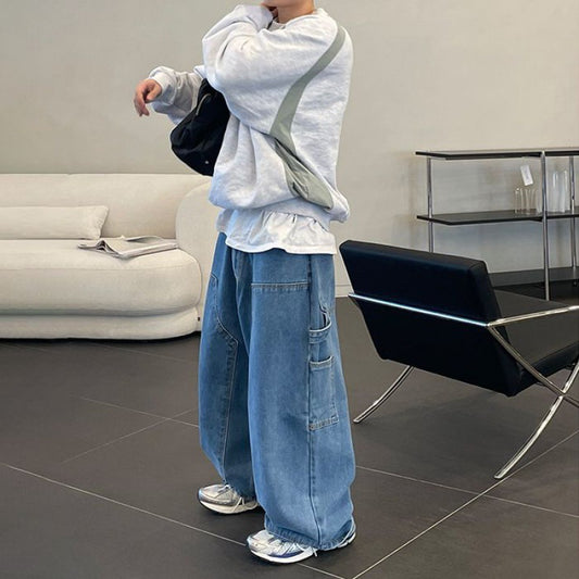 Loose Slimming Jeans Korean Style Trendy Straight Long Pants