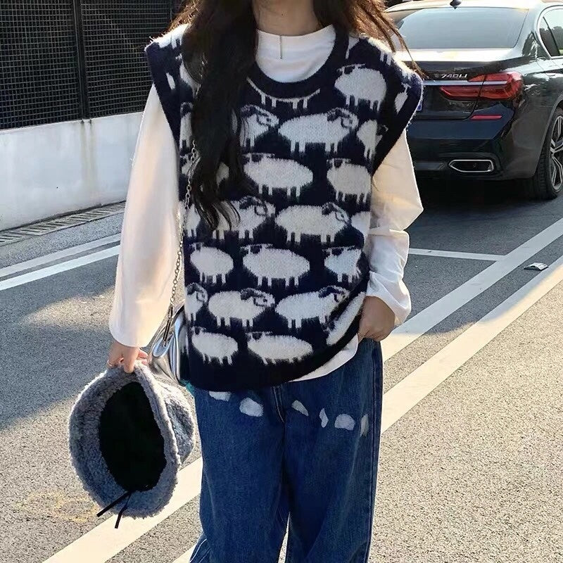 New Korean Fashion Knitted Sweater