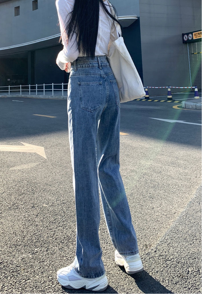 High Waist Wide Leg Pants Women's Jeans Women's Straight Jeans