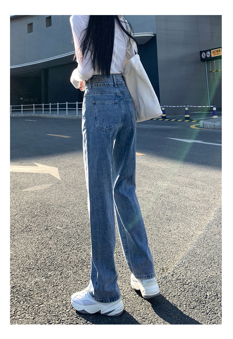 High Waist Wide Leg Pants Women's Jeans Women's Straight Jeans