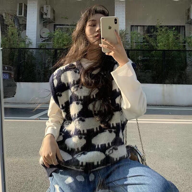 New Korean Fashion Knitted Sweater